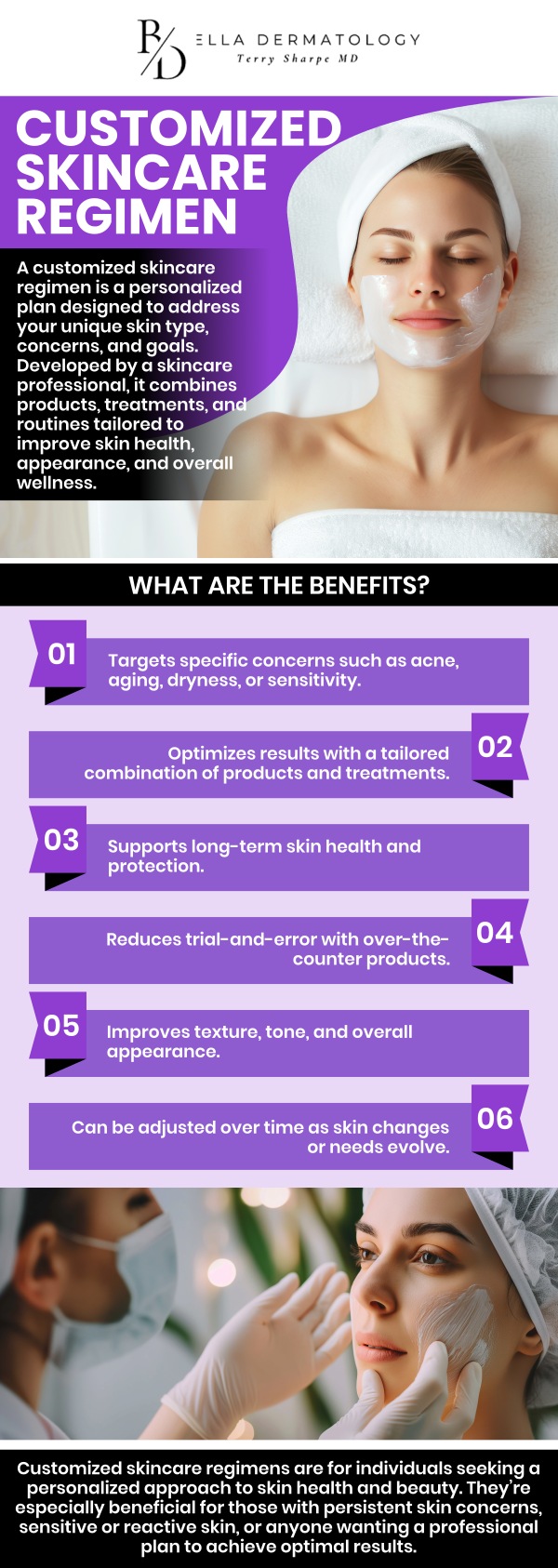 Common questions asked by patients: What is a customized skincare regimen, and why is it important? How do dermatologists determine the best skincare regimen for my skin type? Can a customized skincare regimen help with specific concerns like acne or aging? How often should I update or change my customized skincare routine? For more information, contact us or schedule an appointment online. We are conveniently located at 2340 Patrick Henry Parkway Suite 150, McDonough, GA 30253. We serve patients from McDonough GA, Flippen GA, Stockbridge GA, Lovejoy GA, Hampton GA, Locust Grove GA, and surrounding cities. Common questions asked by patients: What is a customized skincare regimen, and why is it important? How do dermatologists determine the best skincare regimen for my skin type? Can a customized skincare regimen help with specific concerns like acne or aging? How often should I update or change my customized skincare routine? For more information, contact us or schedule an appointment online. We are conveniently located at 2340 Patrick Henry Parkway Suite 150, McDonough, GA 30253. We serve patients from McDonough GA, Flippen GA, Stockbridge GA, Lovejoy GA, Hampton GA, Locust Grove GA, and surrounding cities.